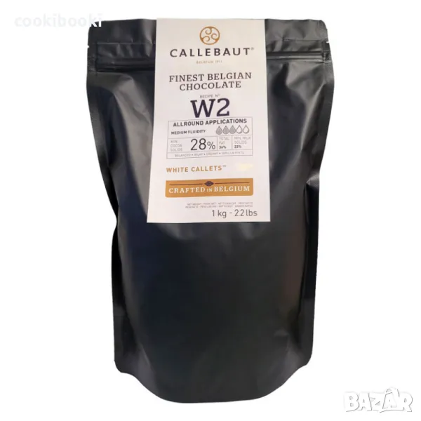 Шоколад на калети Callebaut - бял шоколад 1 кг, снимка 1