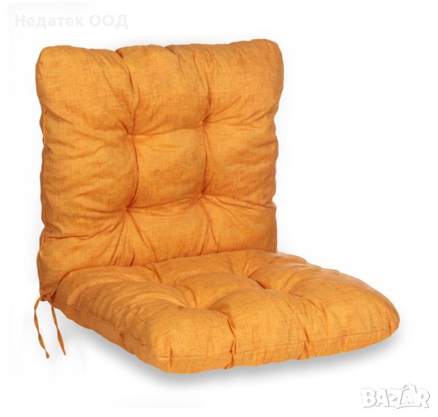 Възглавница за стол с облегалка, 100x50 см, Оранжева, снимка 1