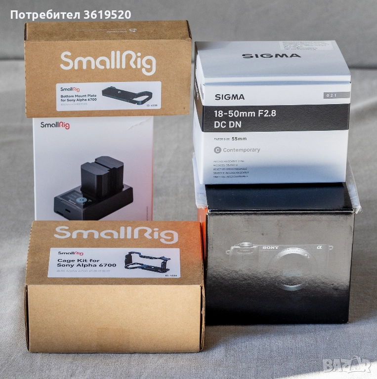 Продавам Sony A6700 + Sigma 18-50/2.8 +Smallrig аксесоари, снимка 1