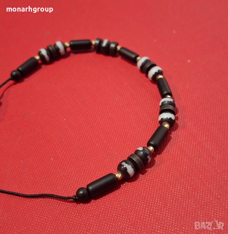 Златна гривна тип конец, снимка 1