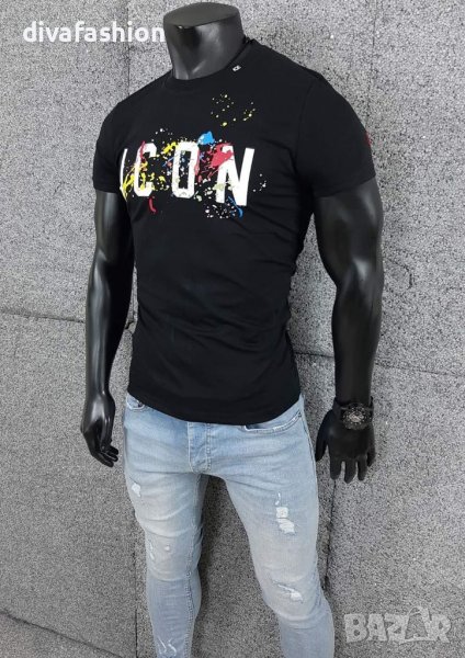 ✅🔥Мъжка тениска ICON 🛑XL XXL с цветен надпис ✅ТОП модели  ✅💢Грабни на ниска цена.     , снимка 1