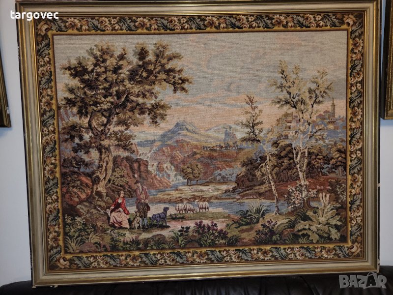 Прекрасен гоблен " идилия "в размер 130 на 103 см, снимка 1