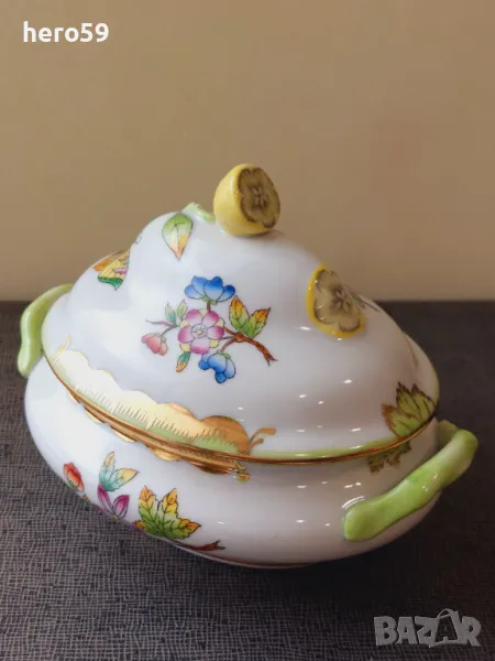 Порцеланова захарница на фирма Херънд, модел Виктория, снимка 1