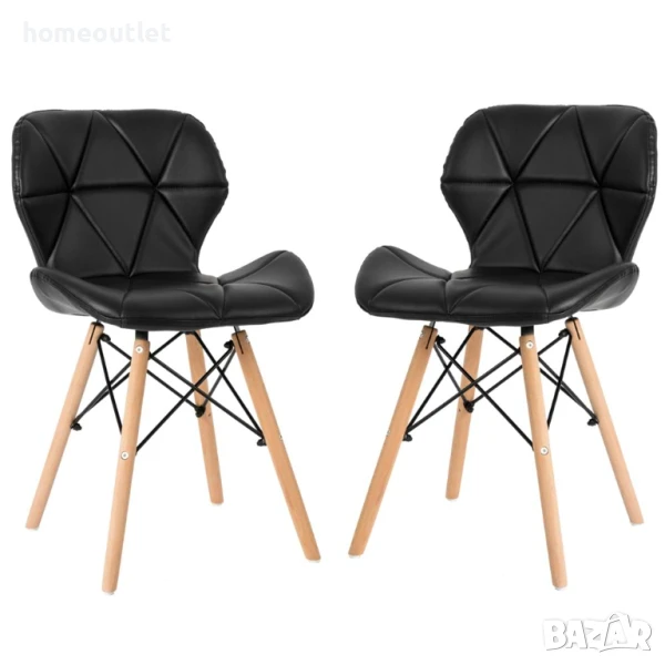 РАЗПРОДАЖБА Трапезни столове от кожа, к-т от 4бр , снимка 1