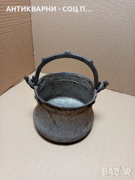 Старо Ръчно Ковано Малко Медно Менче Котле 1.5лт., снимка 1