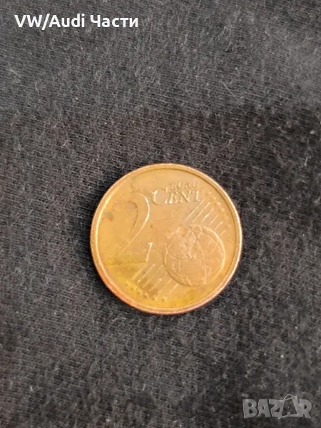 Монета 2 евро цента Германия 2002г. буква D / 2 Euro Cent Germany, снимка 1