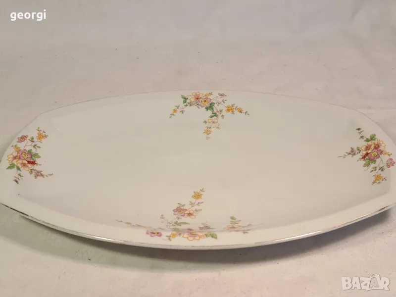 старо немско порцеланово плато 22/6, снимка 1