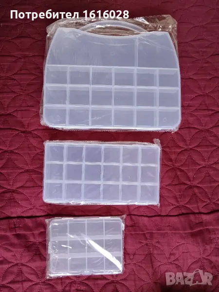 кутии органайзери за диамантени камъчета, мъниста, ластиците, болчета, гайки. , снимка 1