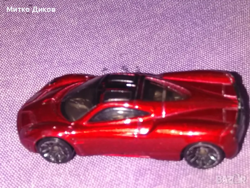 Колекционерска количка Hot Wheels 2013 Red Pagani Huayra, Made in Malaysia, снимка 1