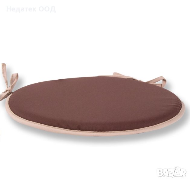 Двулицева възглавница за стол, 38см, Кафява, снимка 1