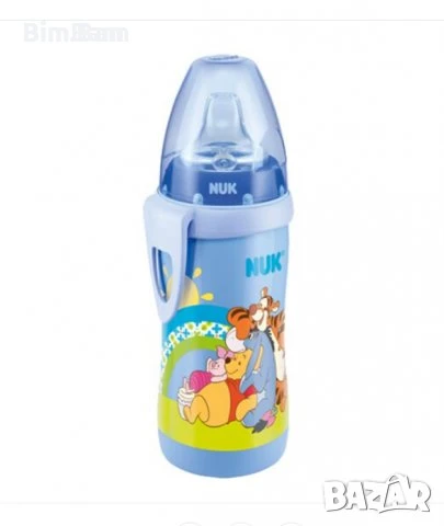 NUK чаша Active Cup Мечо Пух - от полипропилен, със силиконов накрайник - 300 мл, 12m+, снимка 1
