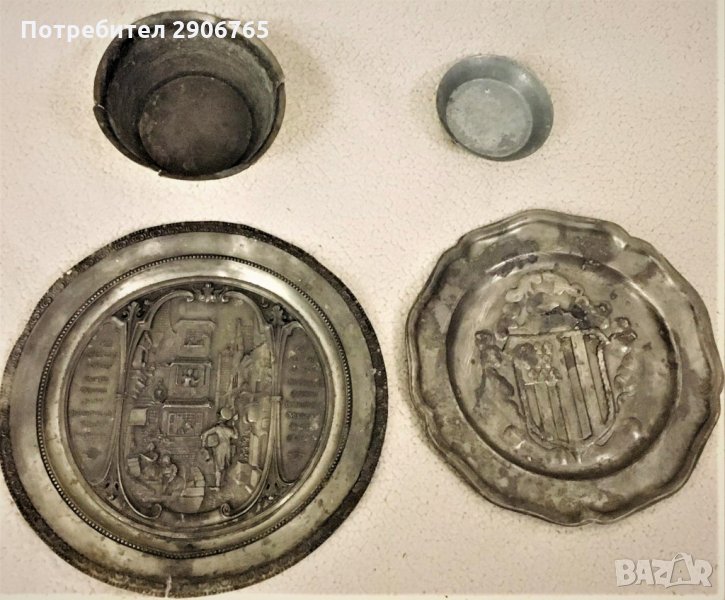 Стари немски чинии за стена с маркировка , снимка 1
