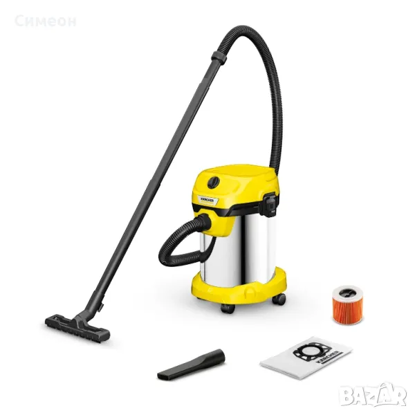 Прахосмукачка за сухо и мокро почистване Karcher с метален контейнер , снимка 1