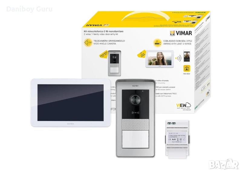 Видео домофон VIMAR  – 7-инчов TS Wi-Fi 1F IP/ 2-жилен – K42955, снимка 1