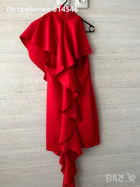 Официална червена рокля, снимка 1