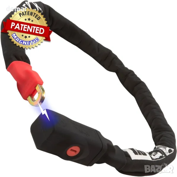 Верижна ключалка за велосипед Seatylock Viking с ключ - Патентована за скутери и велосипеди, 110 см, снимка 1