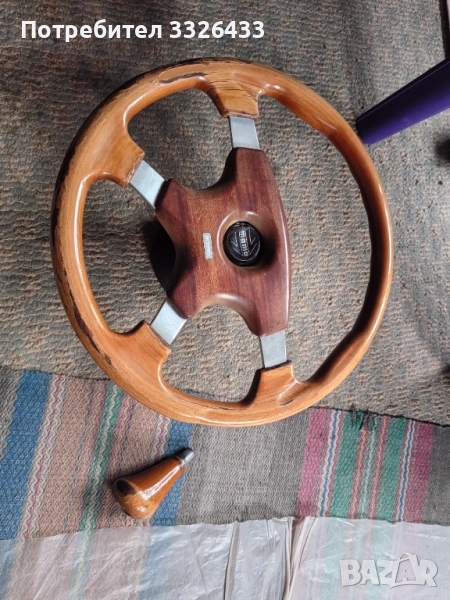 Оригинален Момо дървен волан и топка за Мерцедес , снимка 1