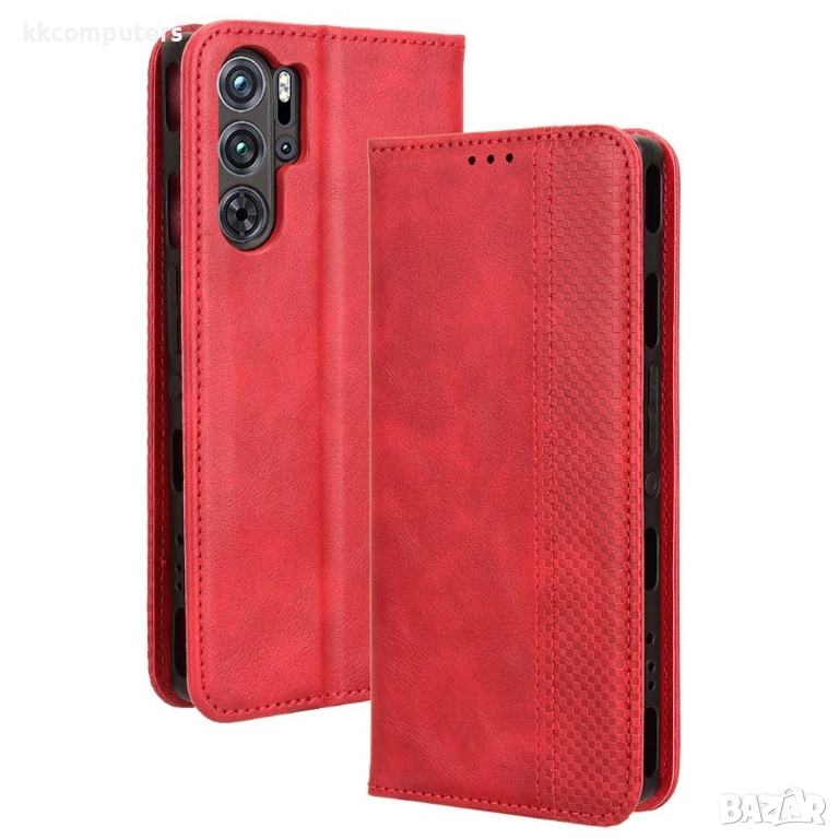 Кожен калъф с портфейл за ZTE nubia Red Magic 9 Pro 5G / 9 Pro+ 5G | Ретро дизайн с магнит | Вкл. Пр, снимка 1