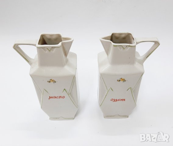 Стари порцеланови кани за олио и оцет(13.2), снимка 2 - Антикварни и старинни предмети - 39823596