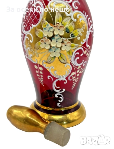 Murano Italy   Circa 1957  Bischoff Cordials Venetian Italian set with  Ruby Red end 18 k Код P1662, снимка 14 - Сервизи - 52932983