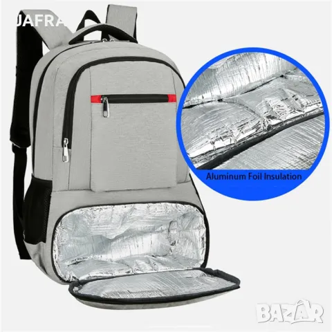 Раница с Хладилно Отделение и ПОДАРЪК Охладителни Пълнители и Компактни Прибори за Хранене, снимка 2 - Раници - 48646280