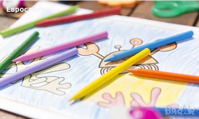 Bic Kids Plastidecor   Цветни восъчни моливи 24 бр. Моливите BIC Kids Plastidecor са чудесен ресурс , снимка 2 - Ученически пособия, канцеларски материали - 48621398