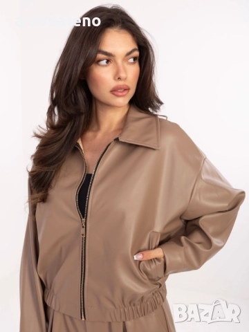 Дамско яке от еко кожа с цип, 5цвята , снимка 6 - Якета - 52162915