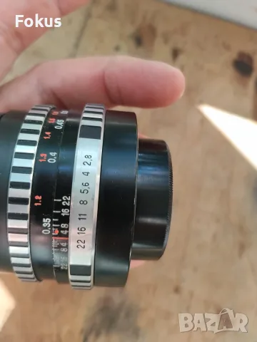 Обектив Carl Zeiss Jena DDR T 2.8/50, снимка 7 - Обективи и филтри - 55992985