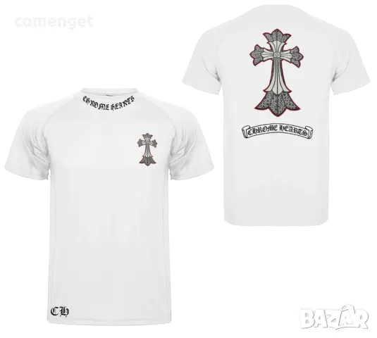 NEW 2025! Мъжки тениски с CHROME HEARTS принт - 4 МОДЕЛА! Или С ТВОЯ идея!, снимка 2 - Тениски - 49106672
