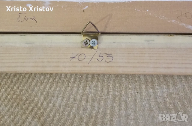 Картина зимен пейзаж Ненчо Русев, снимка 5 - Картини - 53649137