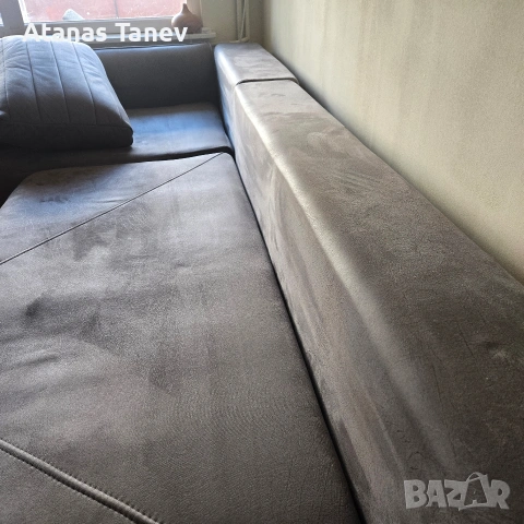 Ъглов диван и табуретка Далас, снимка 5 - Дивани и мека мебел - 53705465