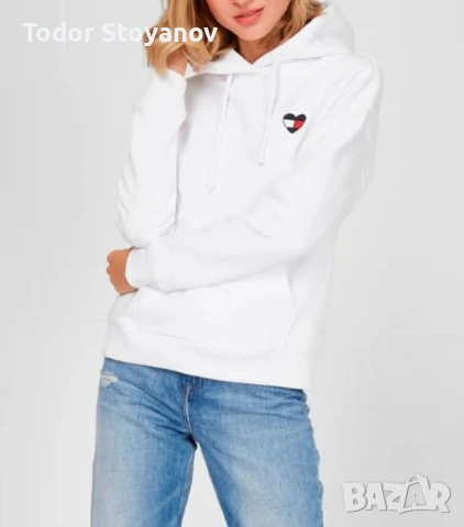 Бяло худи Toomy JEANS , снимка 3 - Суичъри - 53585149