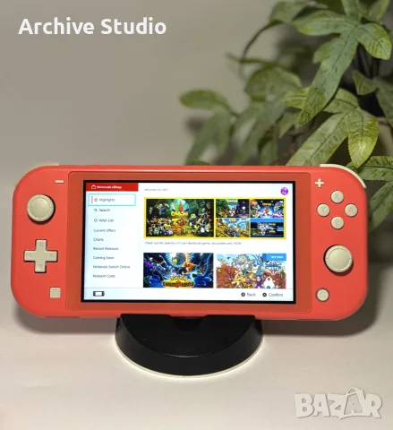 Nintendo Switch Lite Coral Pink + 32GB SanDisk + оригинален калъф, снимка 3 - Nintendo конзоли - 56086078