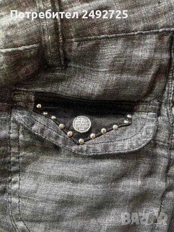 Панталони черни сребриста нишка, снимка 1 - Панталони - 41205987