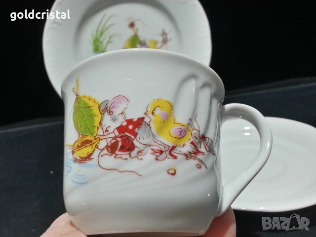 Стар български порцелан детски комплект , снимка 11 - Колекции - 16009289