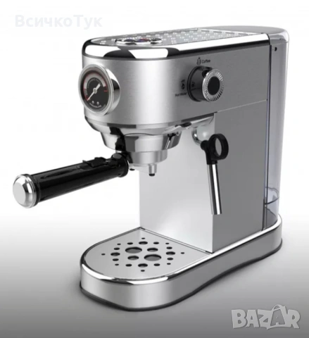 ✨Кафемашина Voltz OV51171G, 15бара/1450W, 1L, Сребрист 