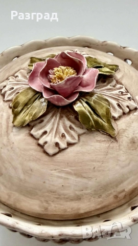 Винтидж италианска порцеланова кутийка, снимка 5 - Декорация за дома - 52416641