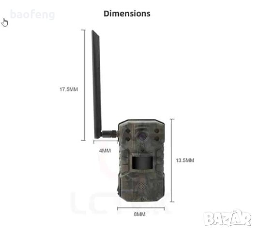 Нови 4G MYAI HC01 LTE Ловна камера 14MP 2.7K двойно аудио APP до 128GB PIR свързване и гледане от ра, снимка 13 - Камери - 42342494