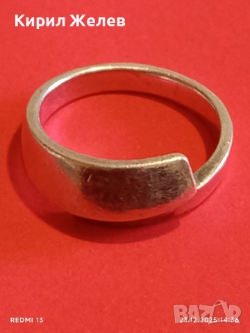 Сребърен пръстен Английски стил изчистен дизайн 52360, снимка 9 - Пръстени - 52884282