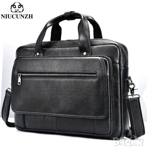 Класическа Мъжка Бизнес чанта (куфарче за лаптоп 16”) Естествена кожа!, снимка 14 - Чанти - 49293945