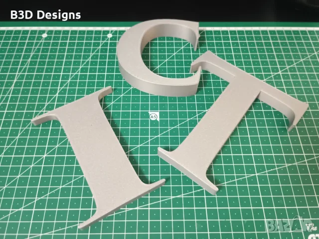 3D изработване и моделиране на персонализирани букви. За имена, фирми и тн.