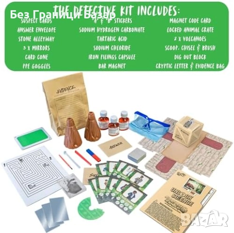 Нов Научен комплект за деца 8+ Rainforest Rumble STEM криминална игра, снимка 5 - Образователни игри - 52123461