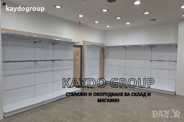 Налични стелажи и оборудване за магазин и склад. Ral-9016 бял гланц., снимка 8 - Стелажи и щандове - 51376926