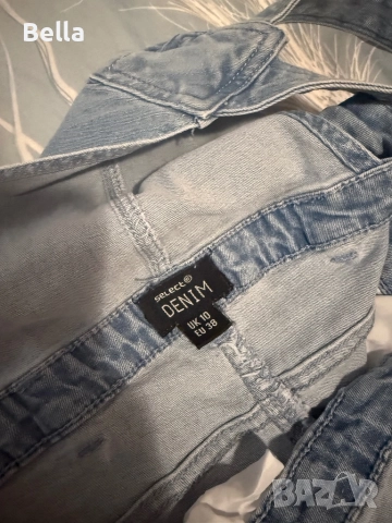 skinny denim dungarees, снимка 6 - Гащеризони - 52010398