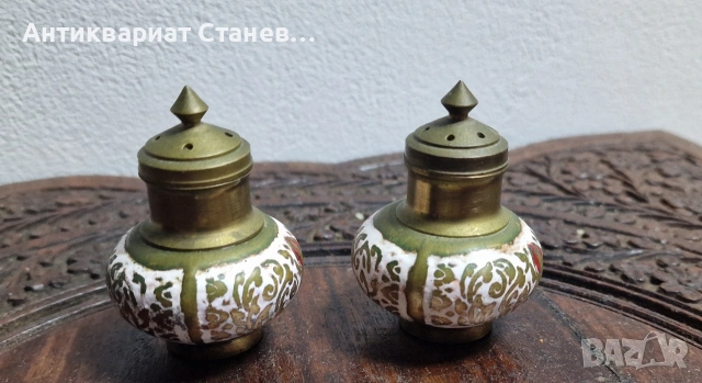 Винтидж месингови солнички, снимка 5 - Аксесоари за кухня - 53307790