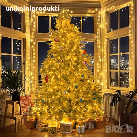 LED коледни лампички 10м с 8 режима – топла светлина, снаждане до 80м, снимка 2 - Лед осветление - 52261674