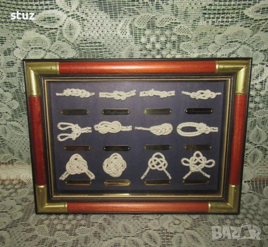 Декорация за стена, картина с морски възли, немска, нова