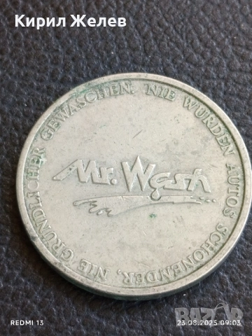 Стар жетон токен за автомивка Mr.Wash рядък за КОЛЕКЦИЯ ДЕКОРАЦИЯ 23254, снимка 2 - Други ценни предмети - 51461043