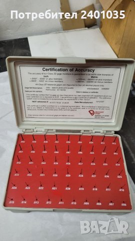 инчови калибри за проверка на отвори