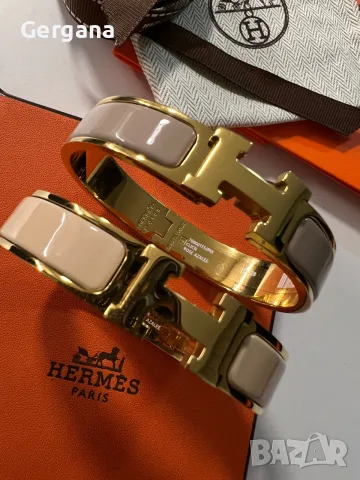 бежова гривна Hermes, снимка 7 - Гривни - 56073543